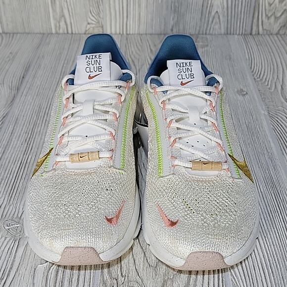 Nike SuperRep Go 3 Flyknit Next Nature Sun Club White Sanded Gold Sneakers NWT - Picture 4 of 15